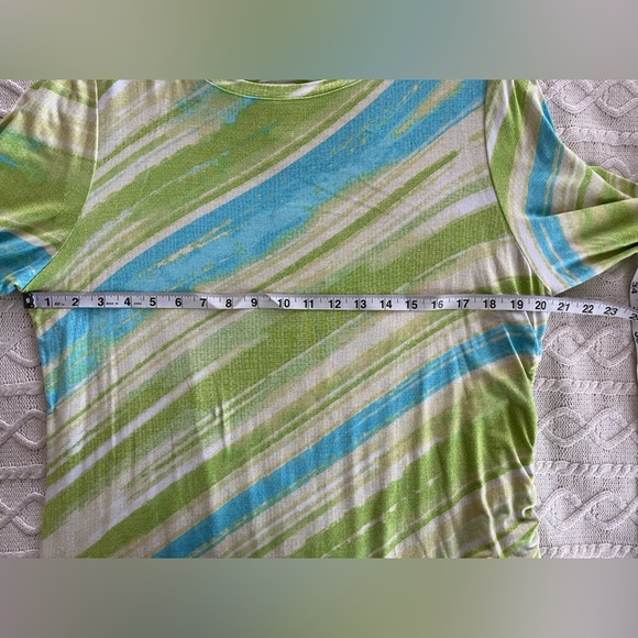 Ruby Rd. Favorites Lime Green & Turquoise Rayon Summer Blouse Women’s XL - Picture 11 of 11